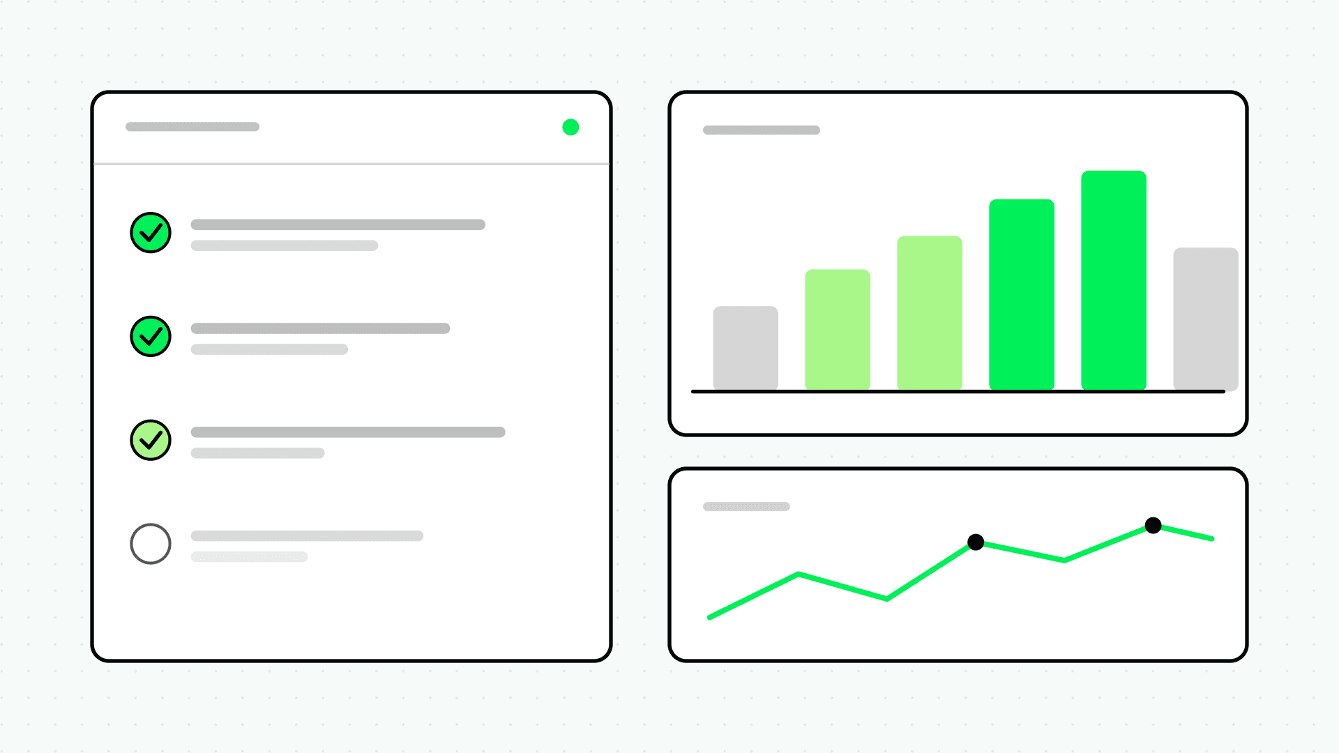 Abstract review and measurement dashboard before launching an advertising campaign.